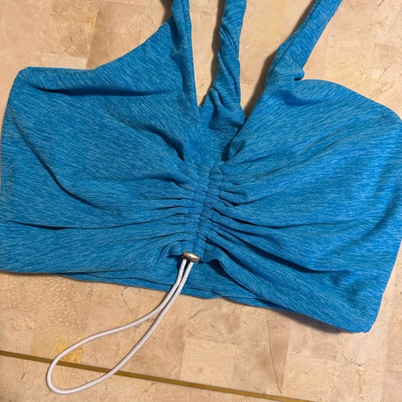 Bombshell Sportswear Enhance Toggle Bra in Icy Blue - Picture 4 of 11
